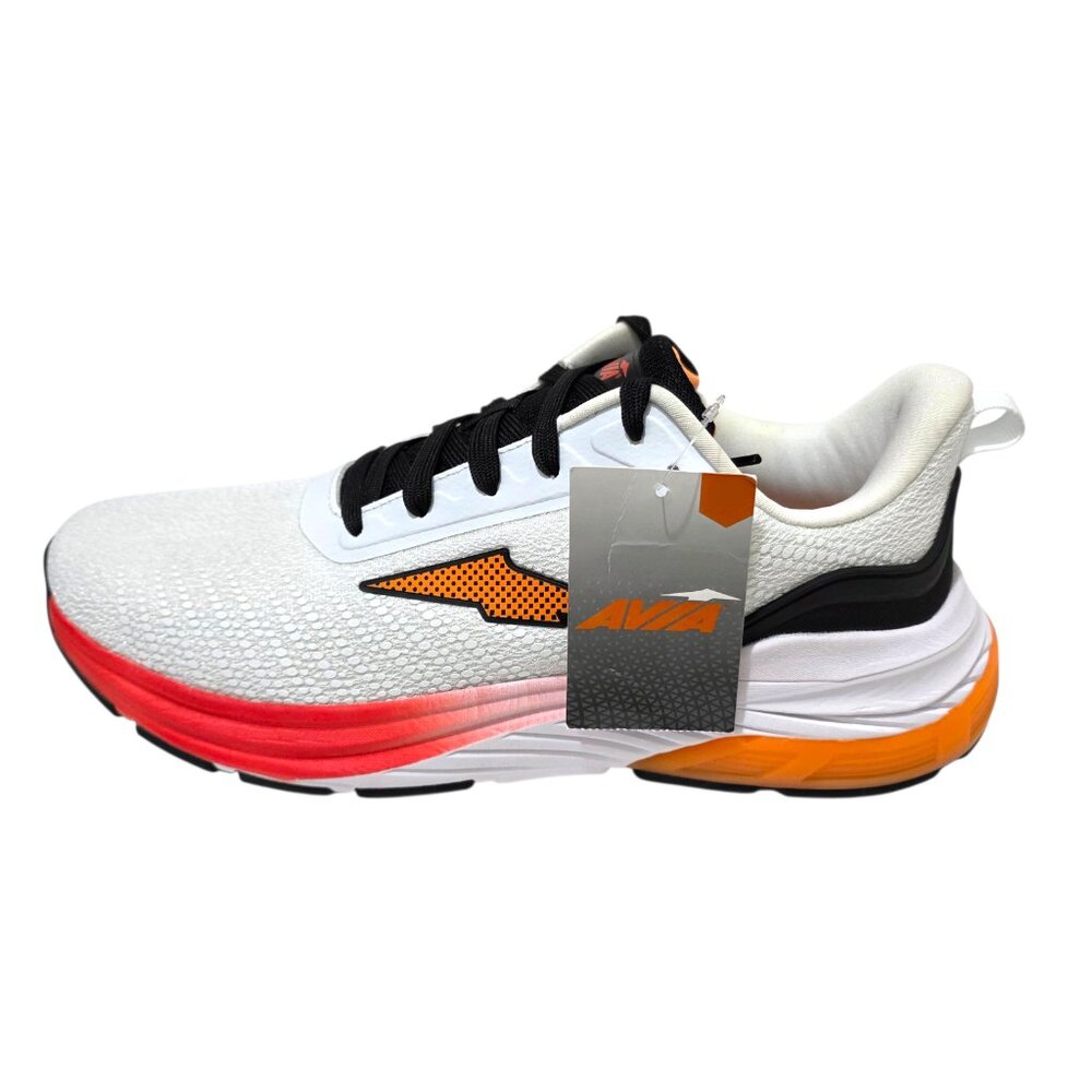 NEW Avia Mens Hypersonic Gel Running Shoes Size 11.5 12 13 Sneakers White Orange
